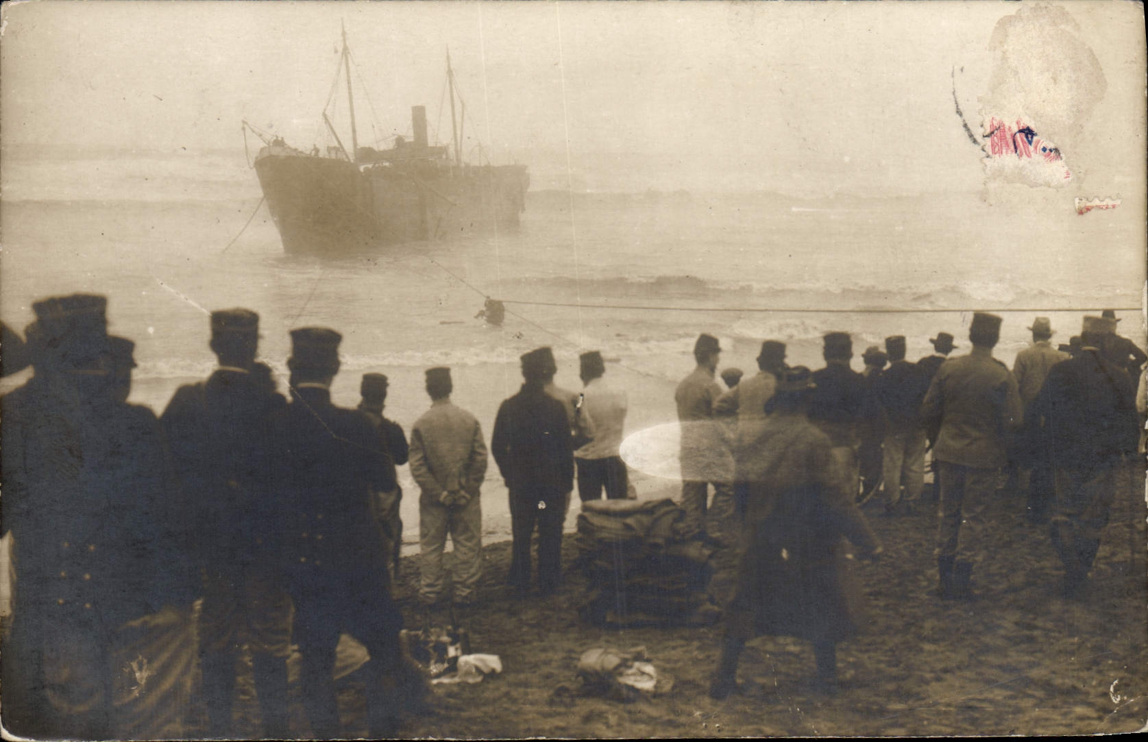 Postal photo fall del barco de Marruecos