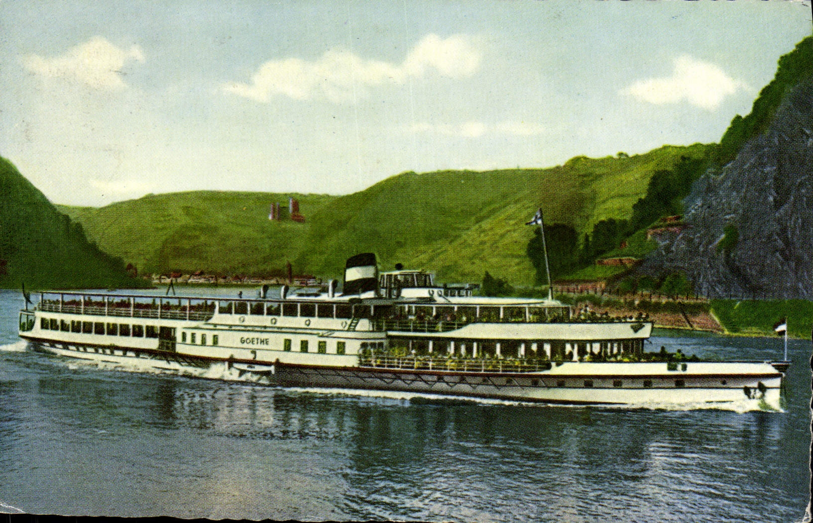 POSTAL MODERNA barco Koln Goethe