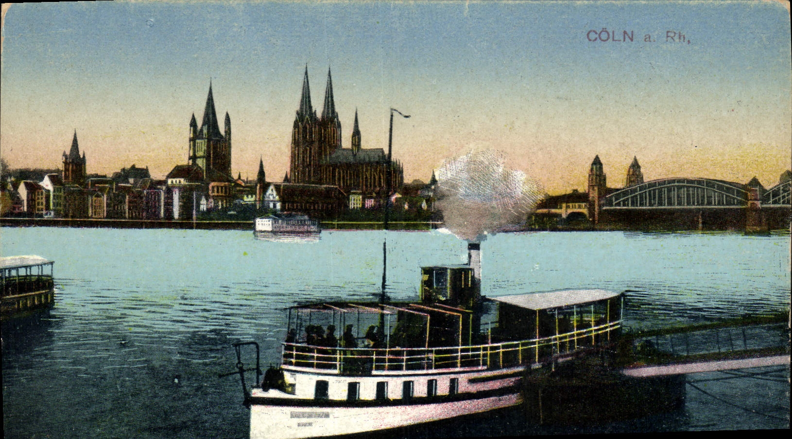 VINTAGE POSTCARD Coln Boat