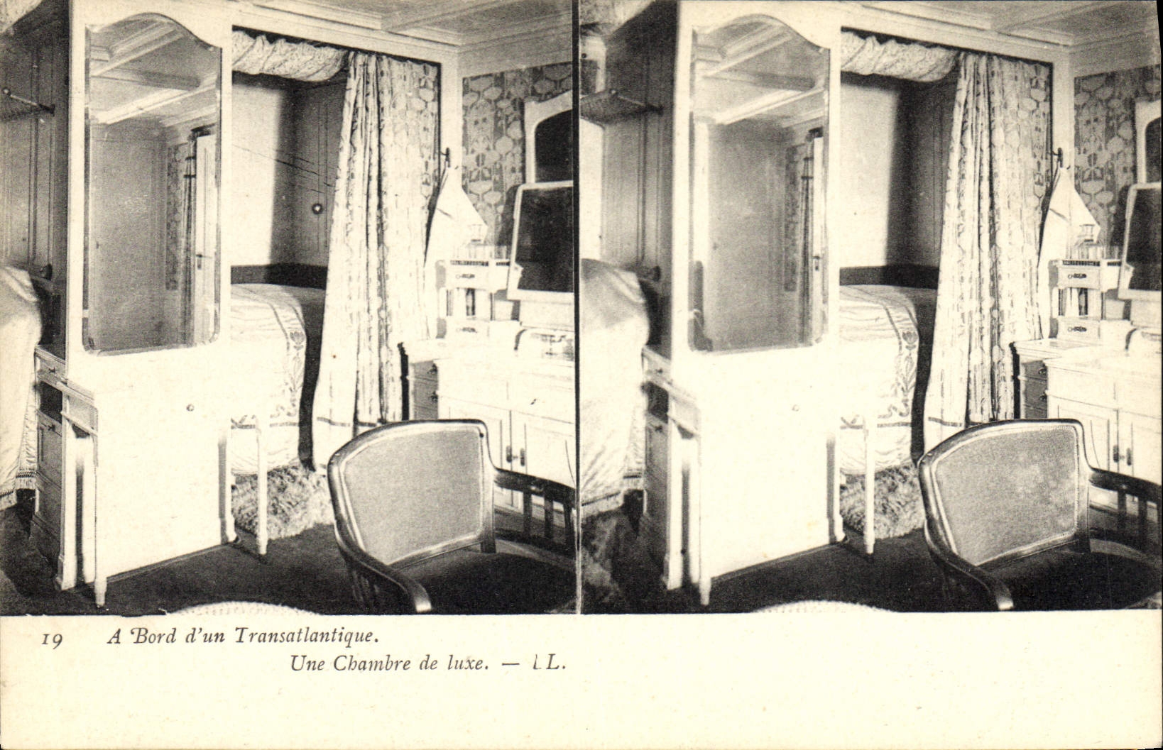 CPA Bateau Paquebot Transatlantique Une chambre de luxe