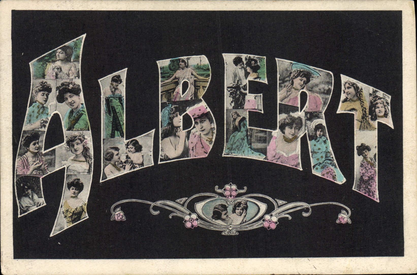 VINTAGE POSTCARD First name Albert