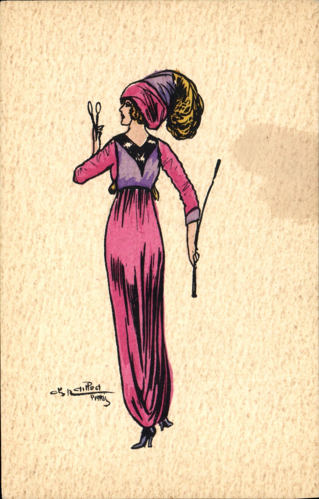 CPA Fantaisie Illustrateur Femme