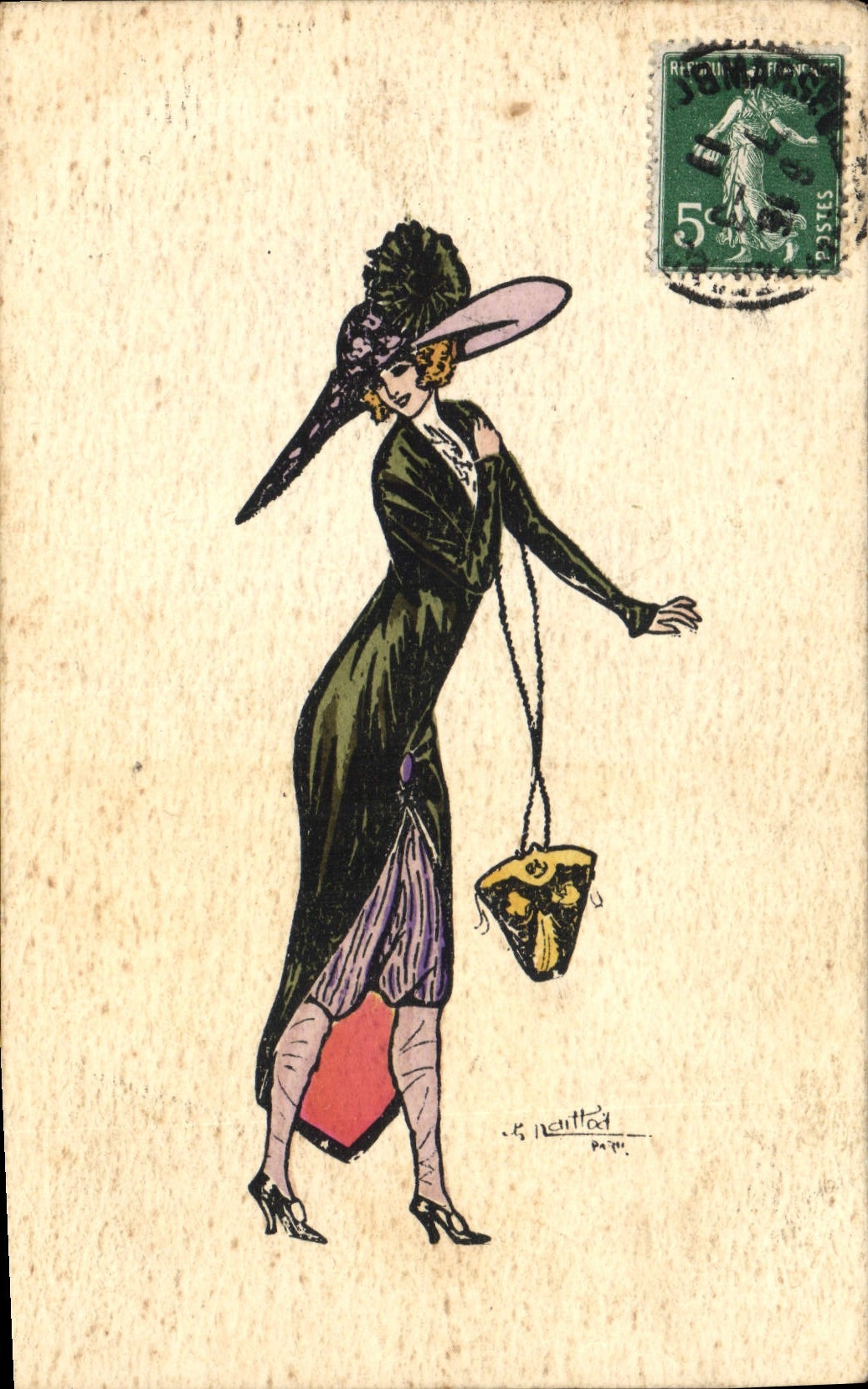 CPA Fantaisie Illustrateur Femme