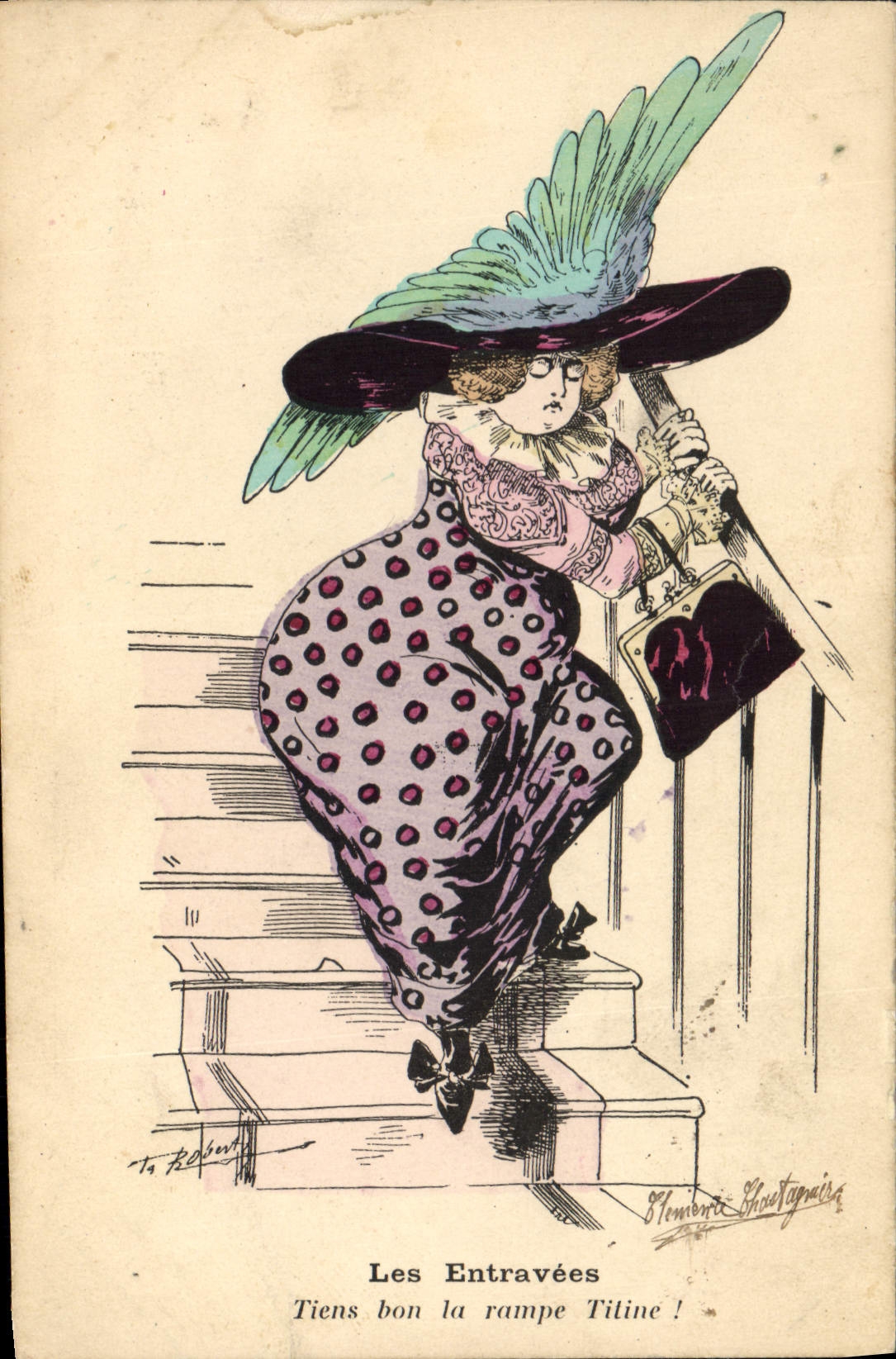 CPA Fantaisie Illustrateur Roberty Femme Les entravees 