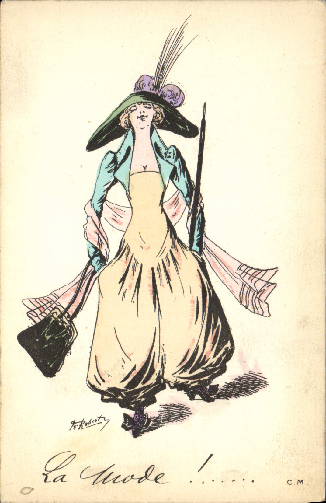CPA Fantaisie Illustrateur Roberty La mode Femme