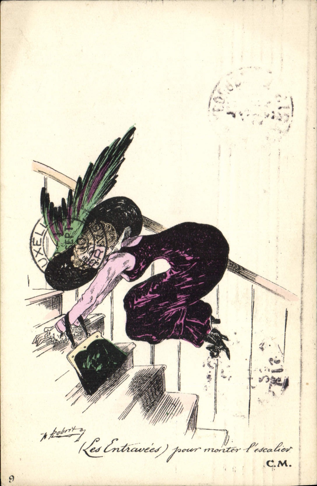 CPA Fantaisie Illustrateur Roberty Les entravees Femme Chapeau