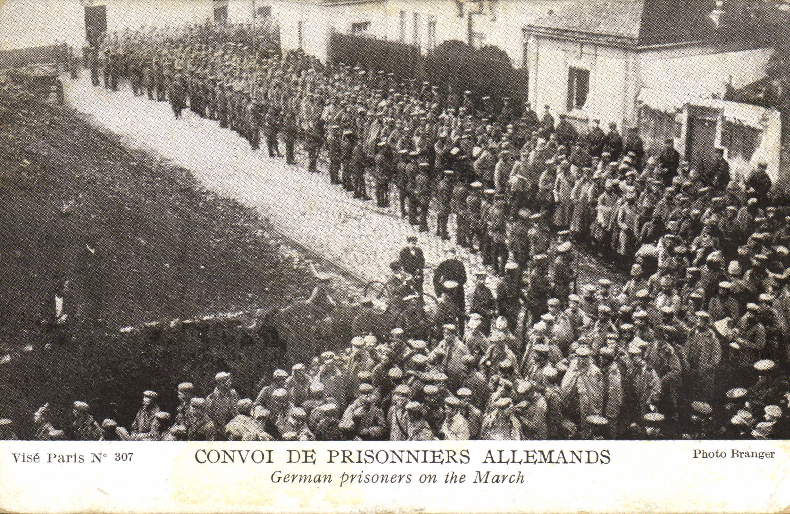 Convoy de Militaria de la POSTAL de la VENDIMIA de presos alemanes