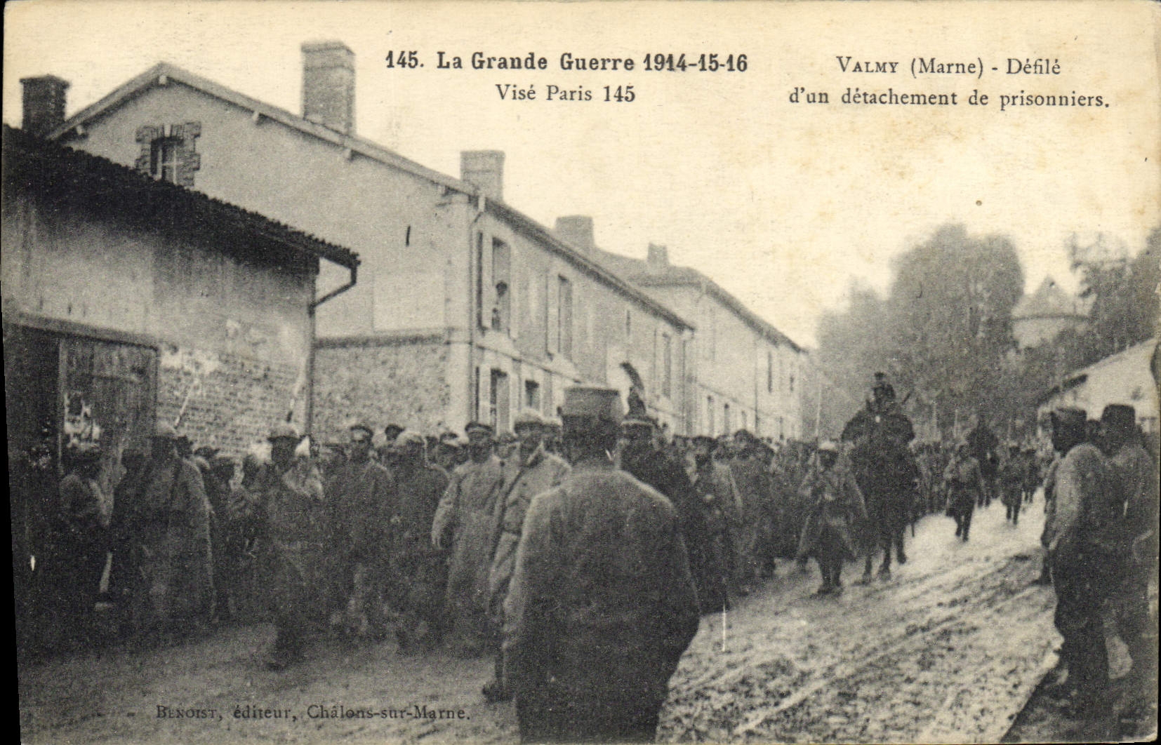 La POSTAL Militaria Valmy de la VENDIMIA enmarañó de una separación de presos