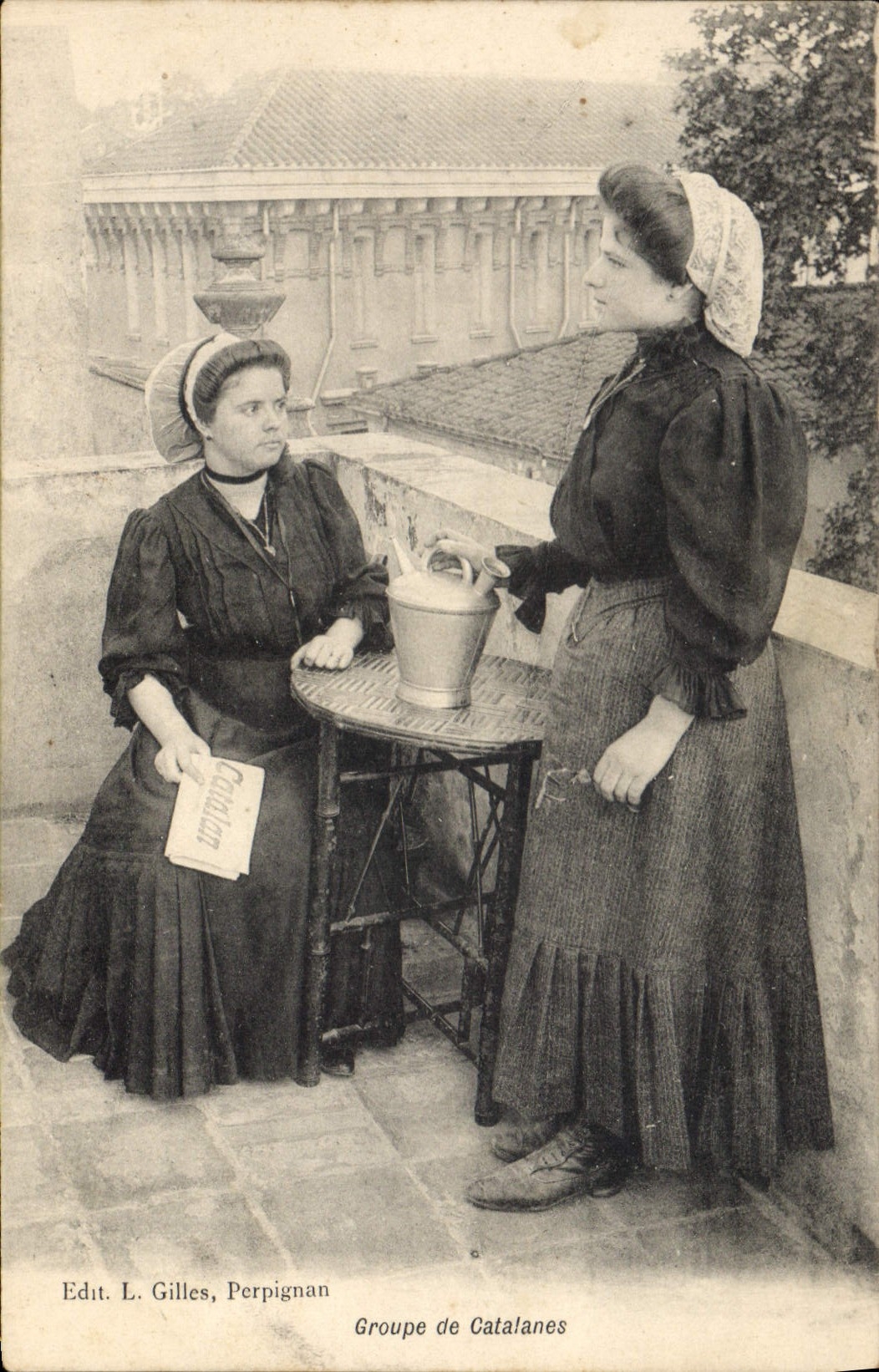 CPA Folklore Groupe de Catalanes