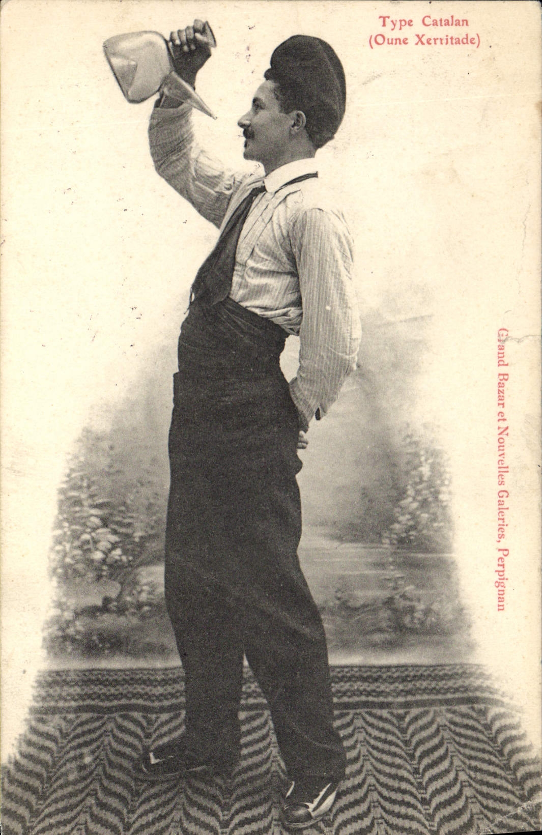 CPA Folklore Type Catalan Oune Xerritade