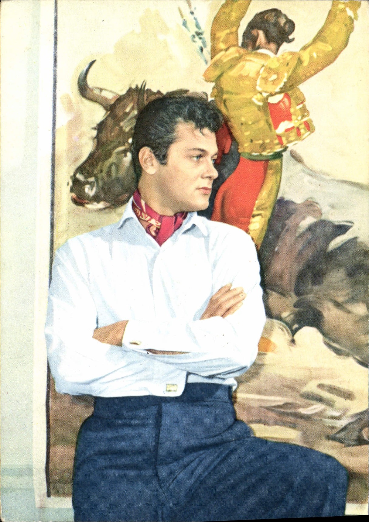 CPM Cinema Tony Curtis Corrida Taureau 