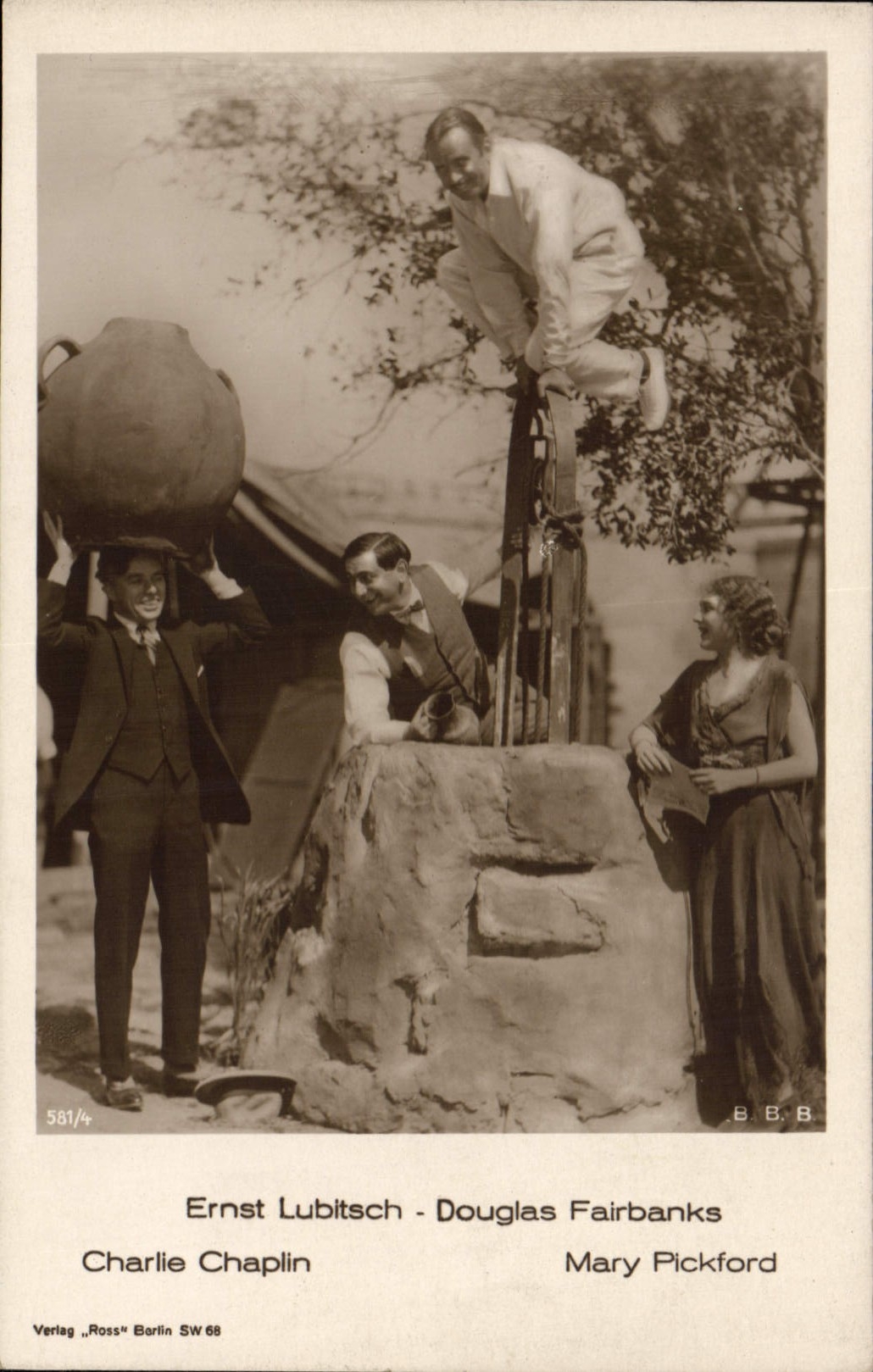 MODERN CARD Cinema Ernst Lubitsch Douglas Fairbanks Charlie Chaplin Mary Pickford TOP