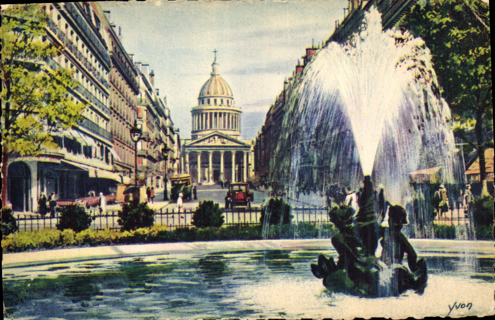 CPA Paris Place Edmond Rostand Rue Soufflot Pantheon