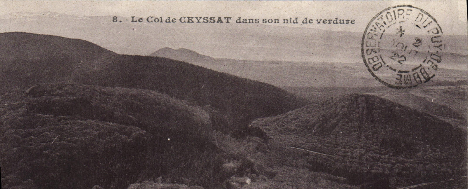 VINTAGE POSTCARD the Collar of Ceyssat In its nest Greenery