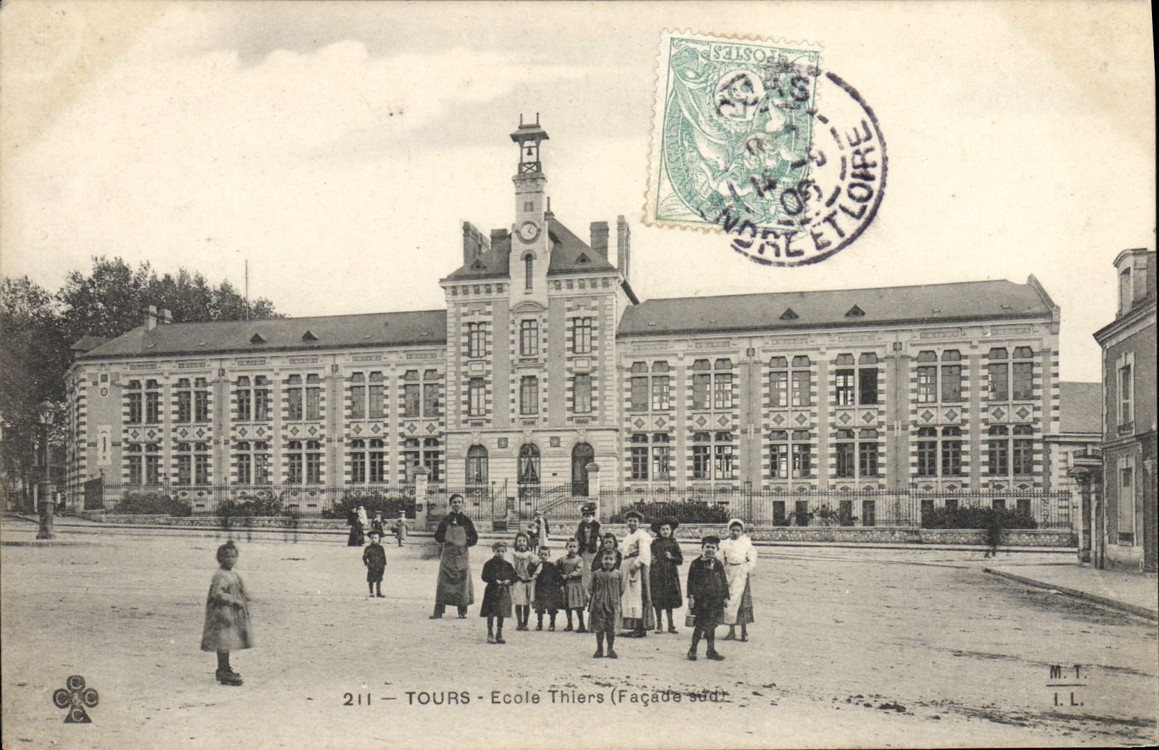 VINTAGE POSTCARD Thiers School Tours