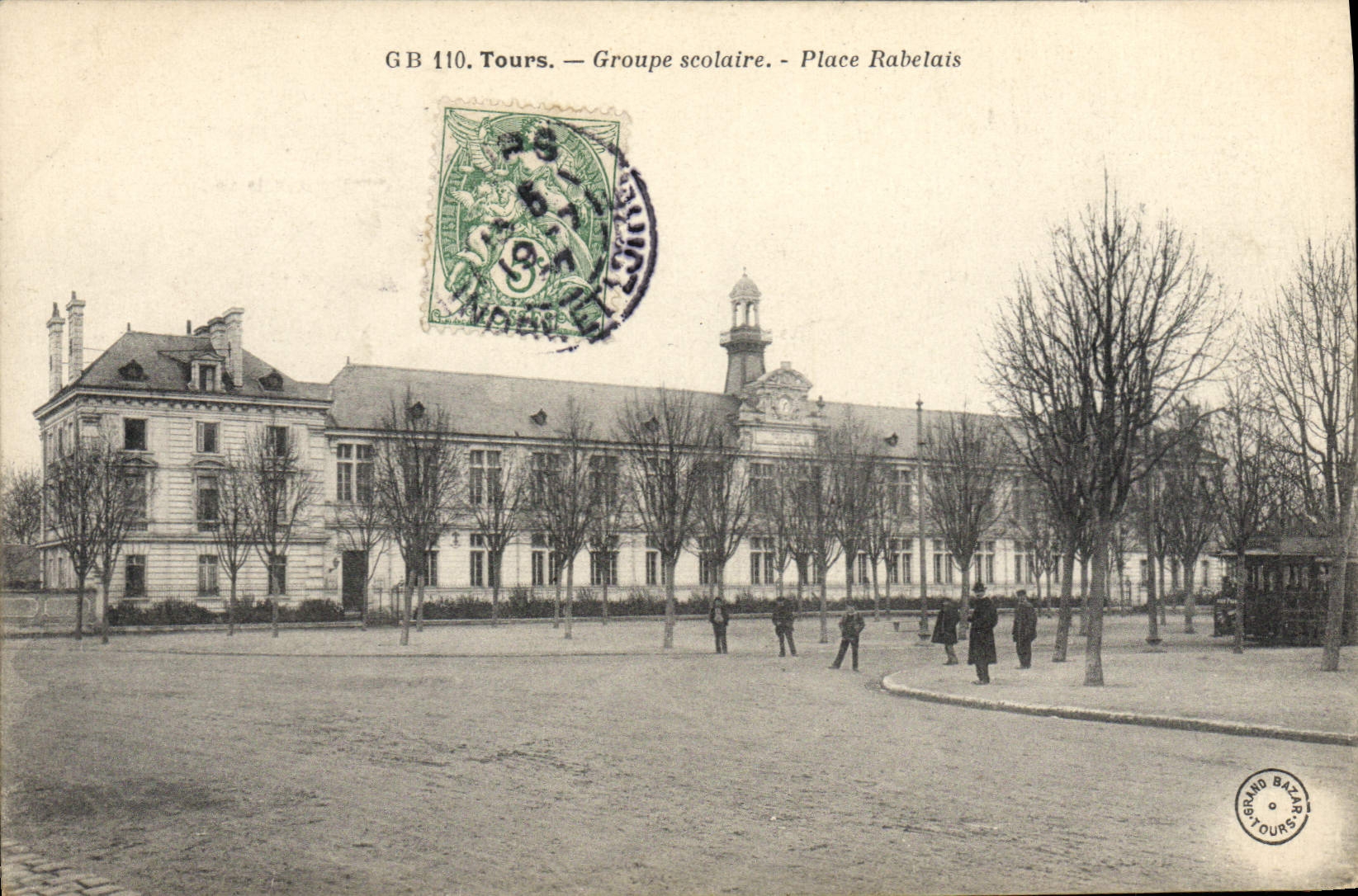 CPA Ecole Tours Groupe scolaire place Rabelais 