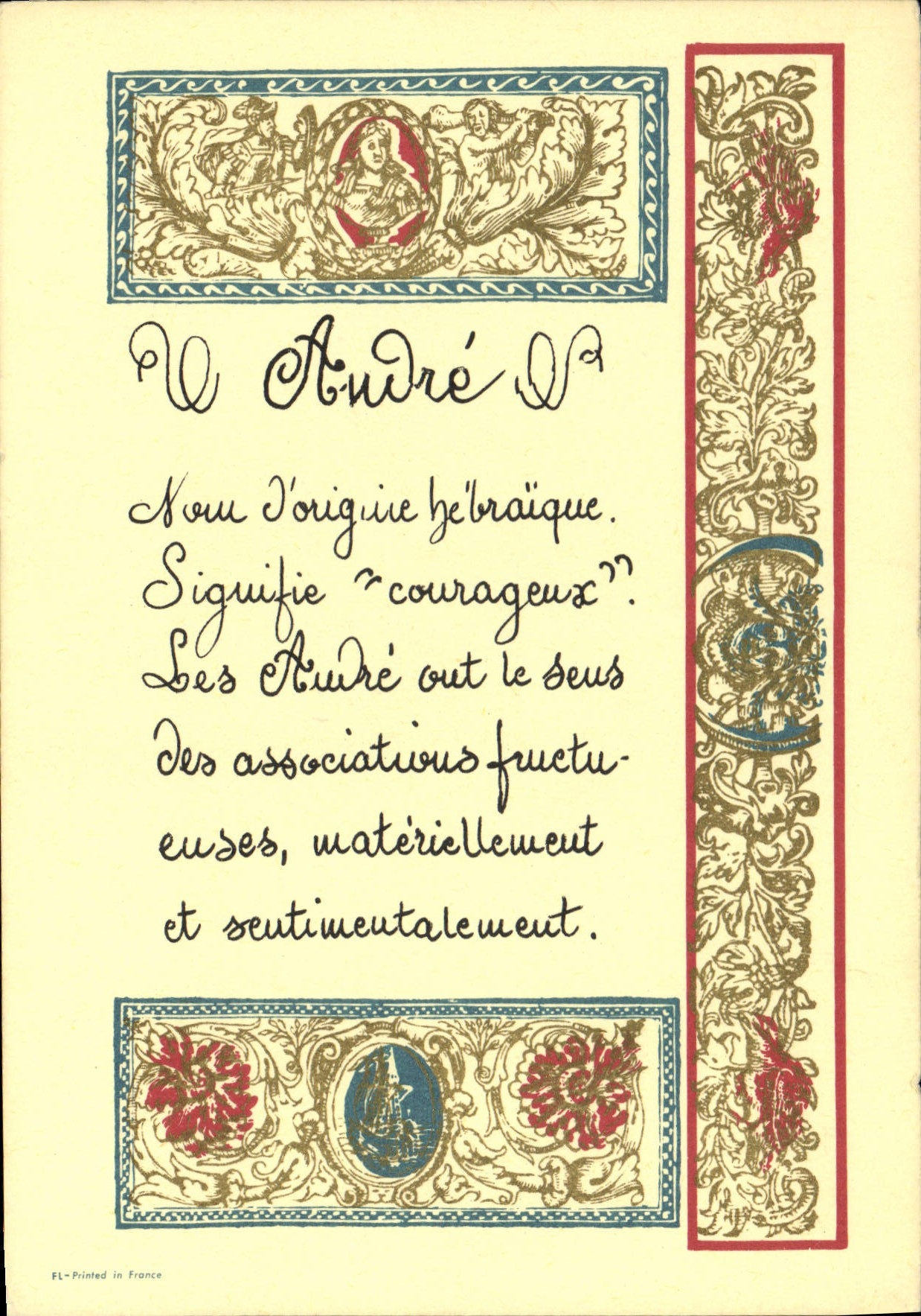 CPA Prenom Andre