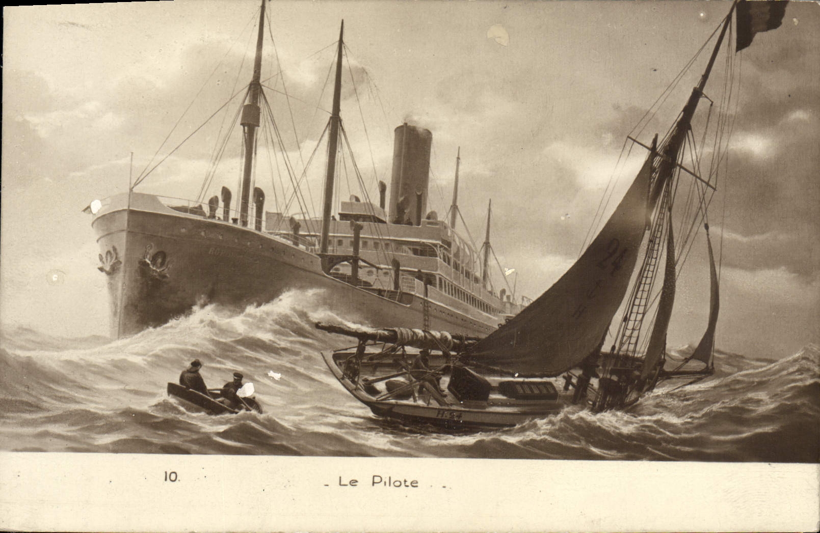 CPA Bateau Paquebot Le pilote