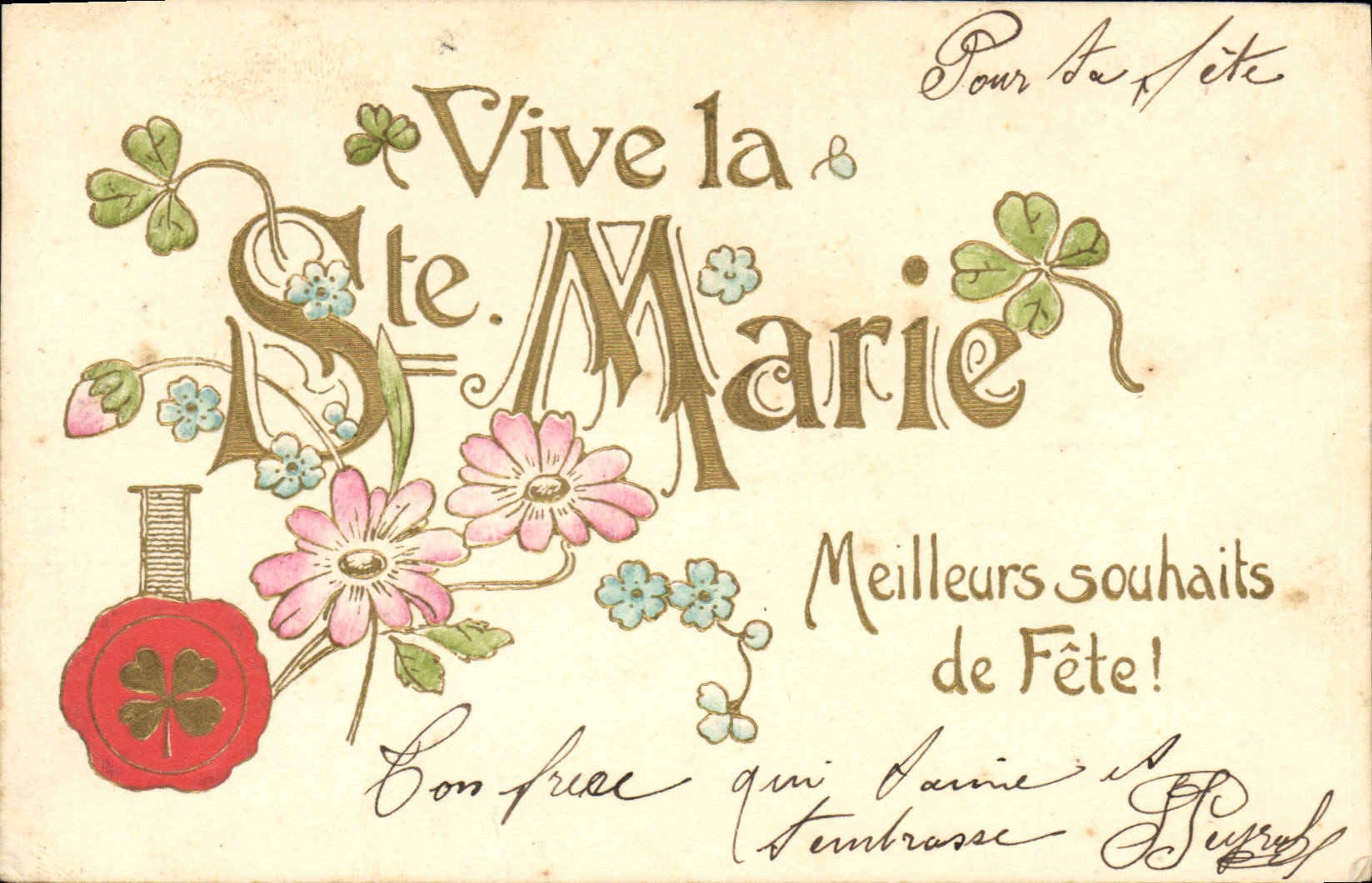 CPA Fantaisie Prenom Marie