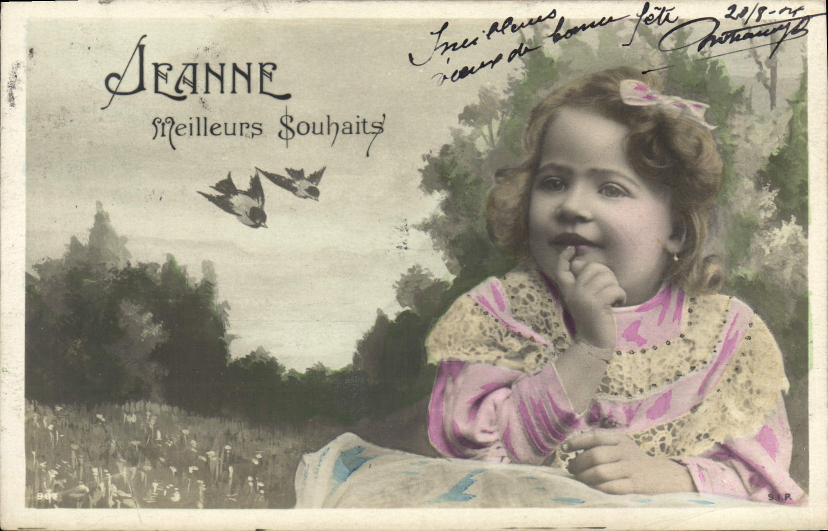 CPA Fantaisie Prenom Jeanne Enfant 