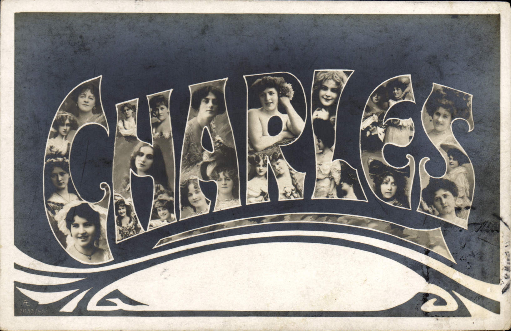 VINTAGE POSTCARD Fantasy First name Charles