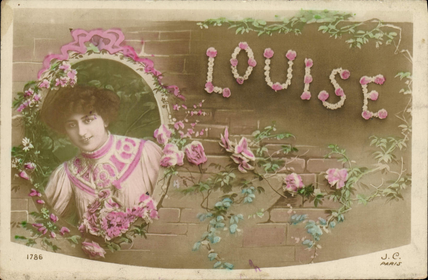 CPA Fantaisie Prenom Louise