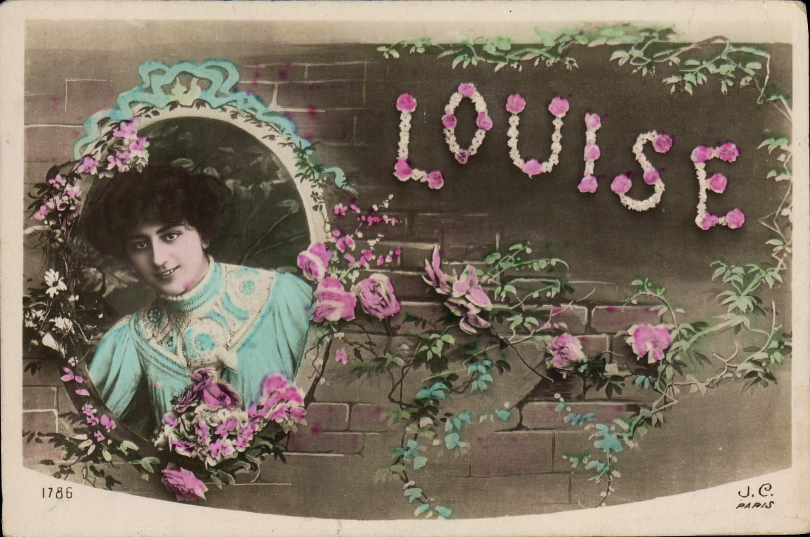 CPA Fantaisie Prenom Louise