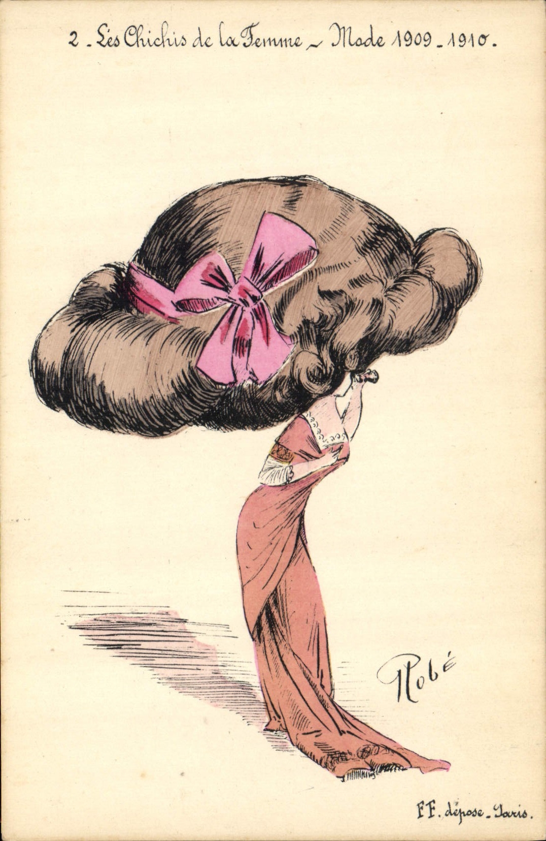 CPA Fantaisie Illustrateur Femme Les chichis de la femme Mode 1909 1910 Coiffe Coiffeur