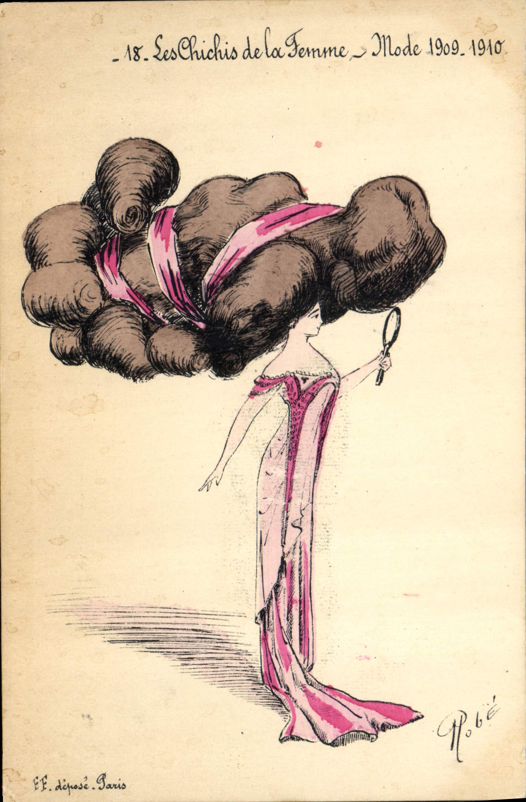 CPA Fantaisie Illustrateur Femme Les chichis de la femme Mode 1909 1910 