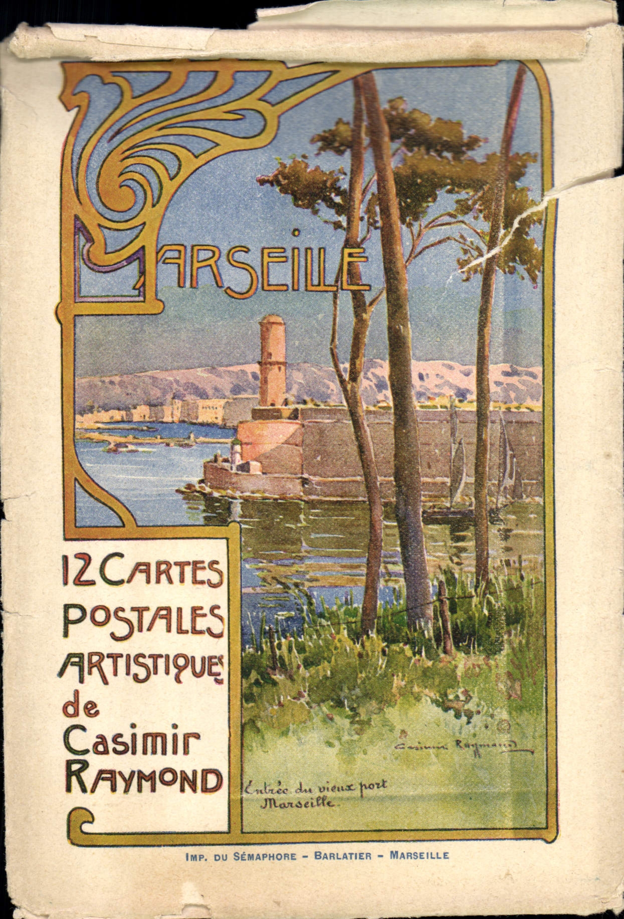Cases for postcards Fantasy Illustrator Marseilles Casimir Raymond
