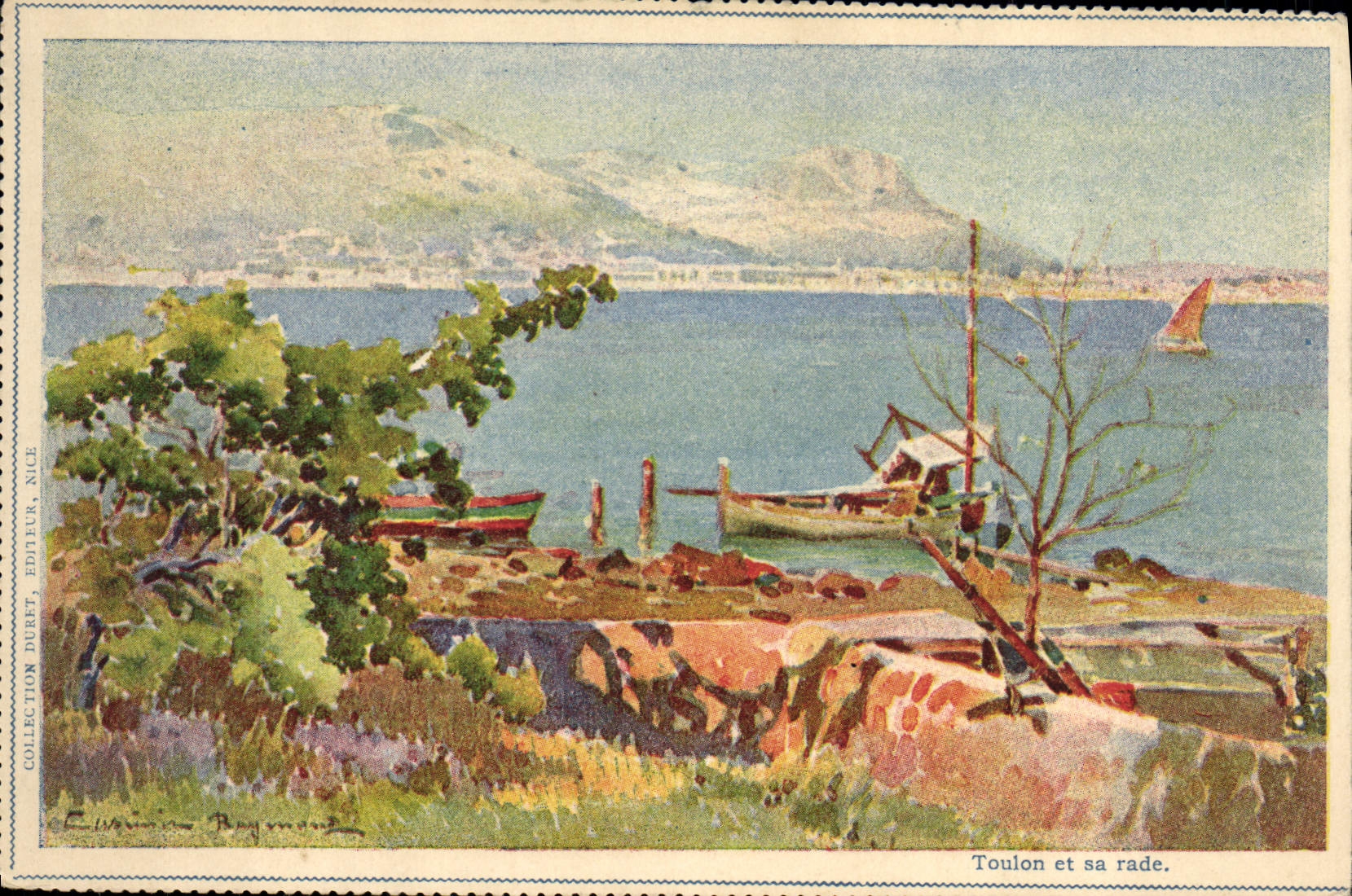 VINTAGE POSTCARD Fantasy Illustrator Casimir Raymond Toulon and his roads