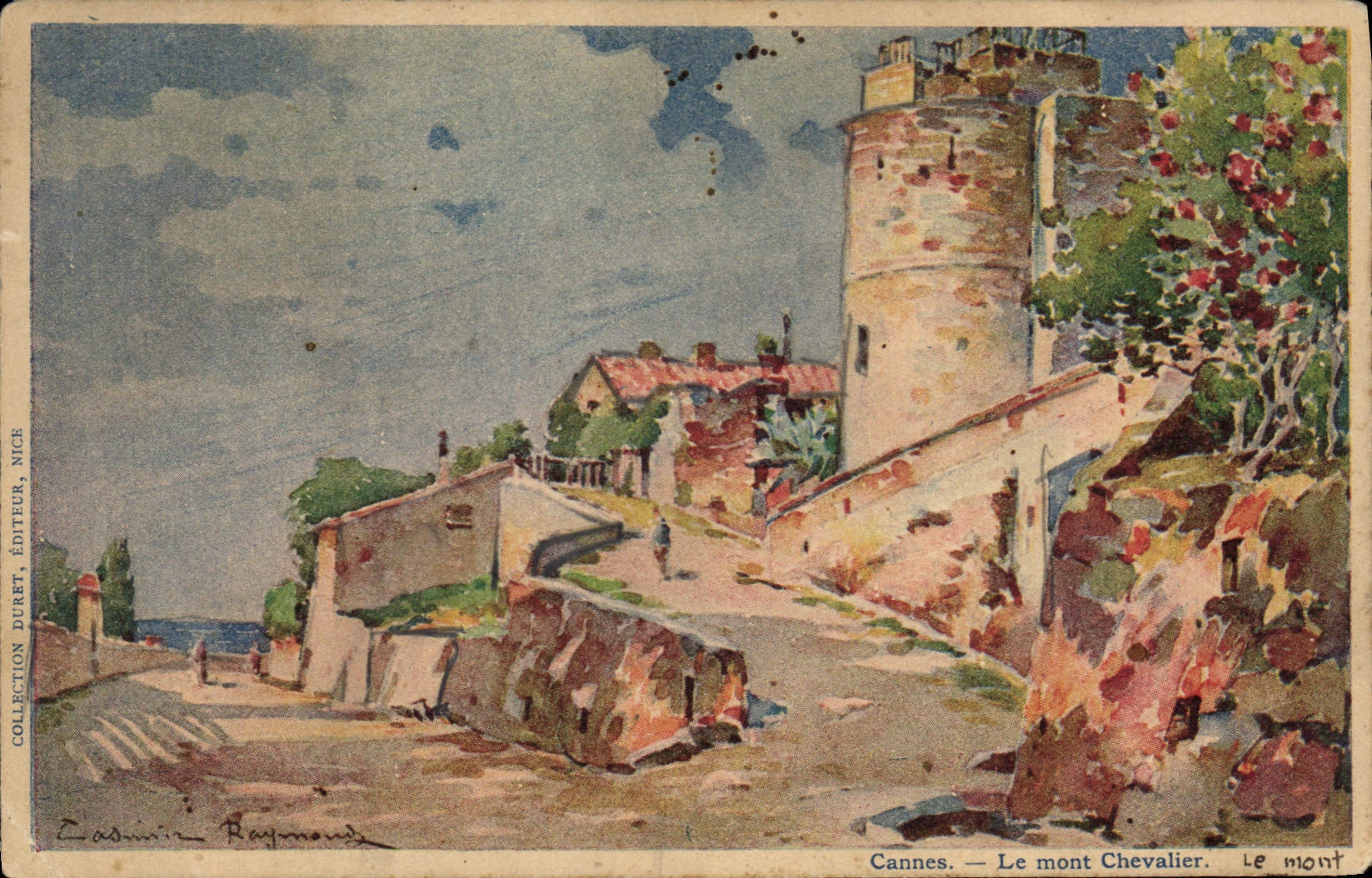CPA Fantaisie Illustrateur Casimir Raymond Cannes Le Mont Chevalier