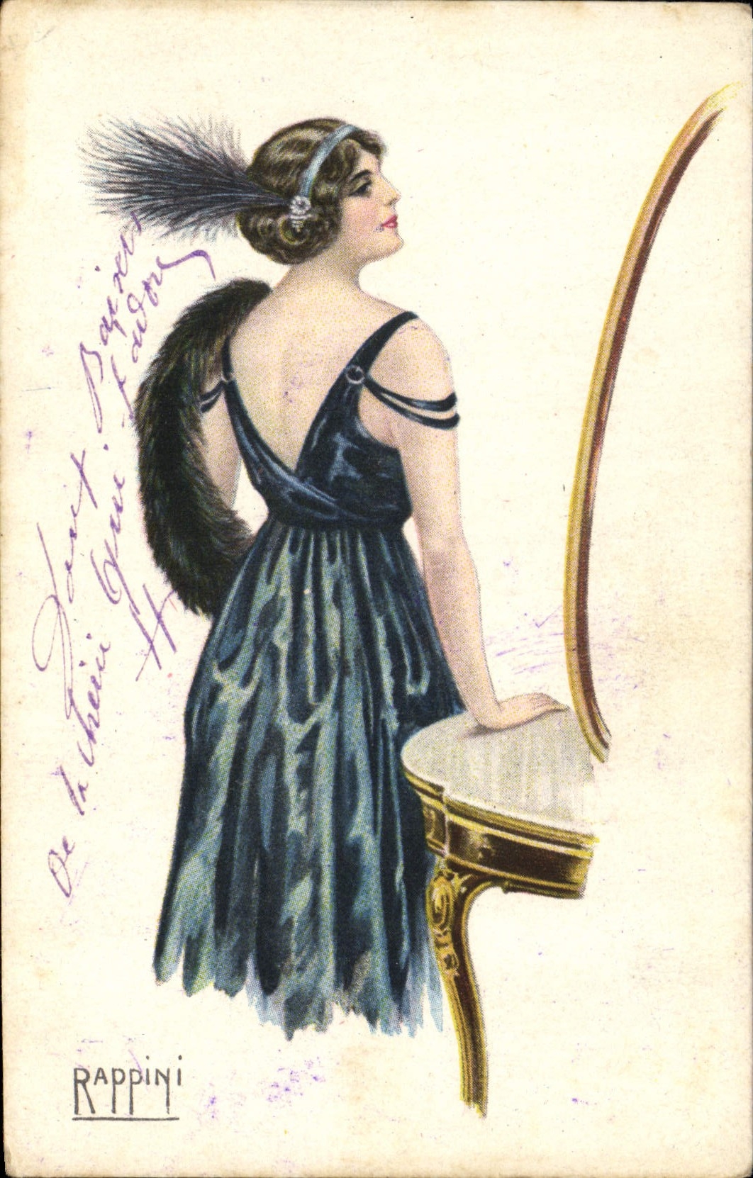 CPA Fantaisie Illustrateur Rappini Femme