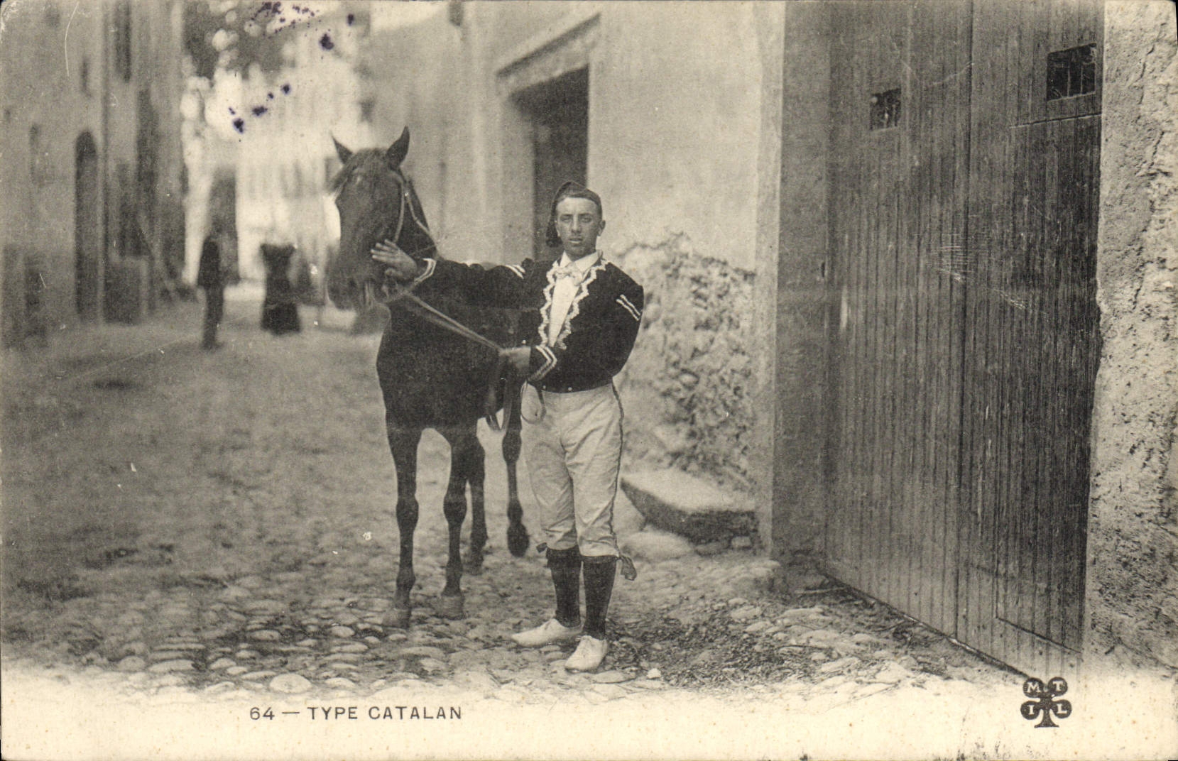 CPA Folklore Type catalan Cheval 