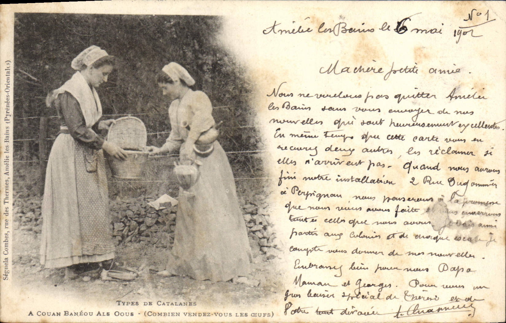 CPA Folklore Types de catalanes