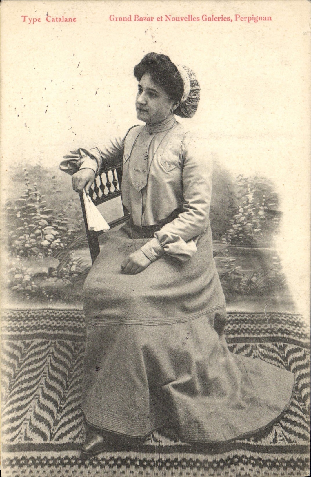 CPA Folklore Type catalane Femme