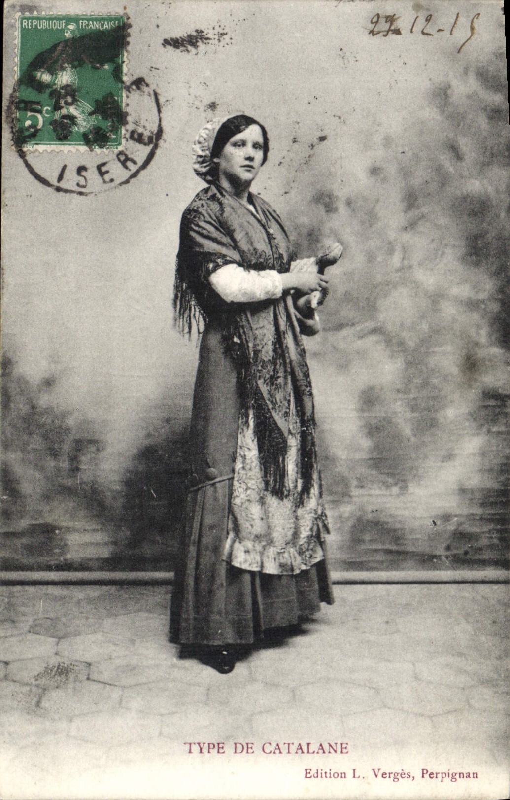 CPA Folklore Type de catalane 