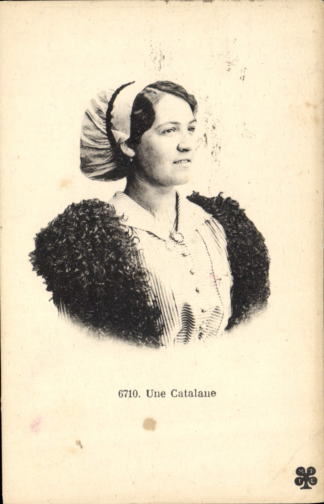 CPA Folklore Une catalane 