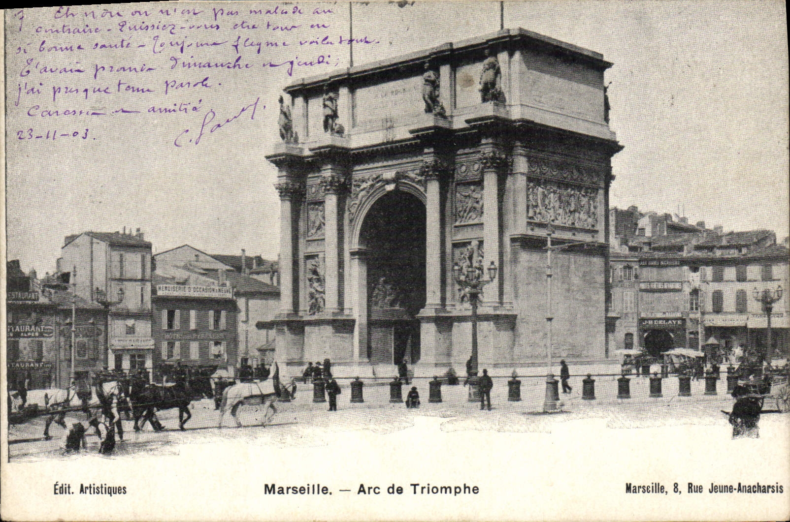 CPA Marseille Arc De Triomphe