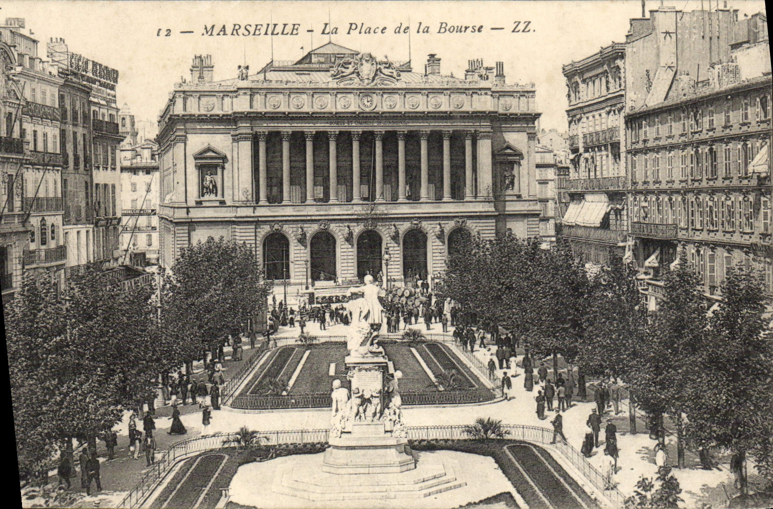 CPA Marseille La Place De La Bourse