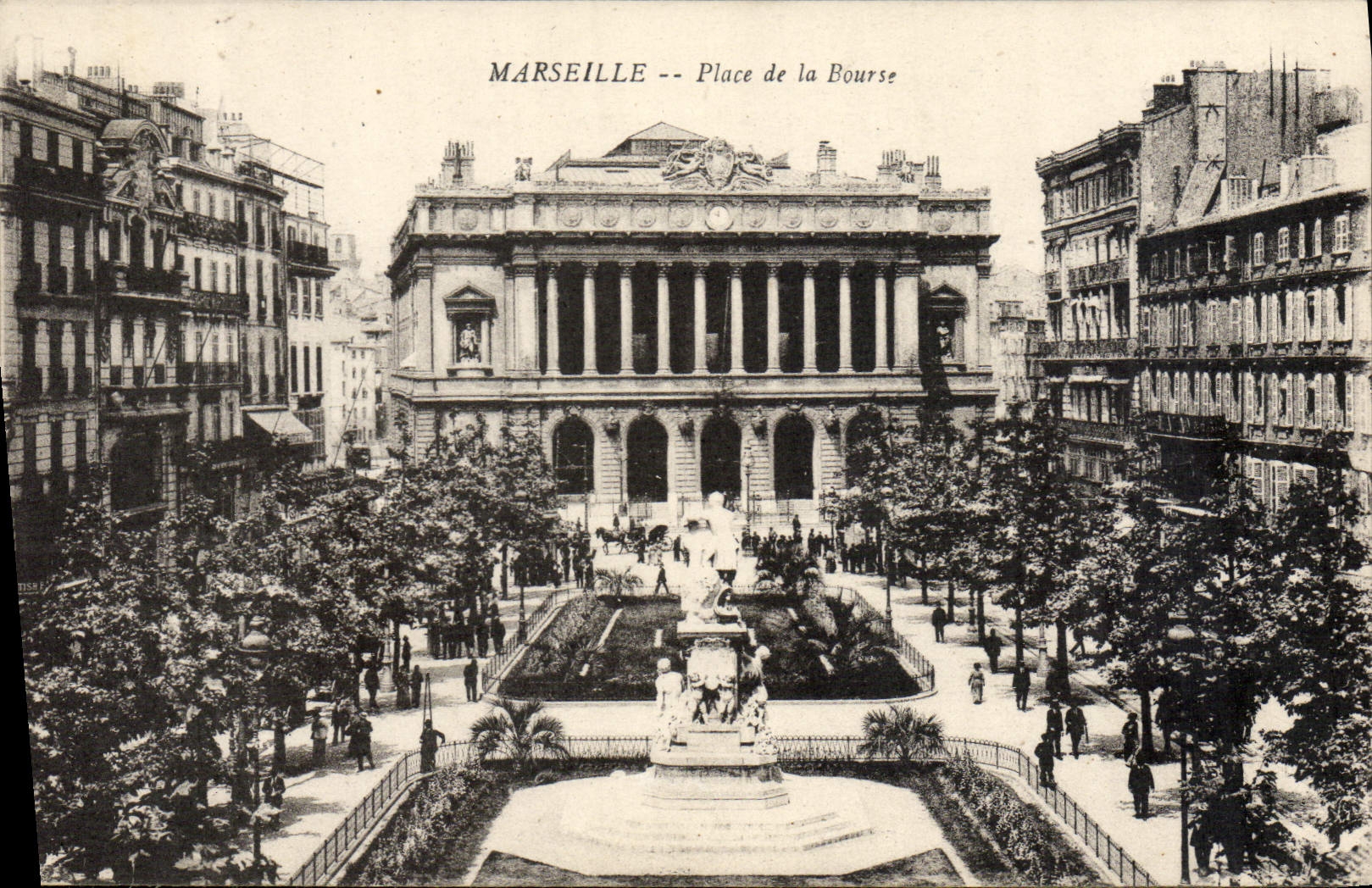 CPA Marseille La Place De La Bourse
