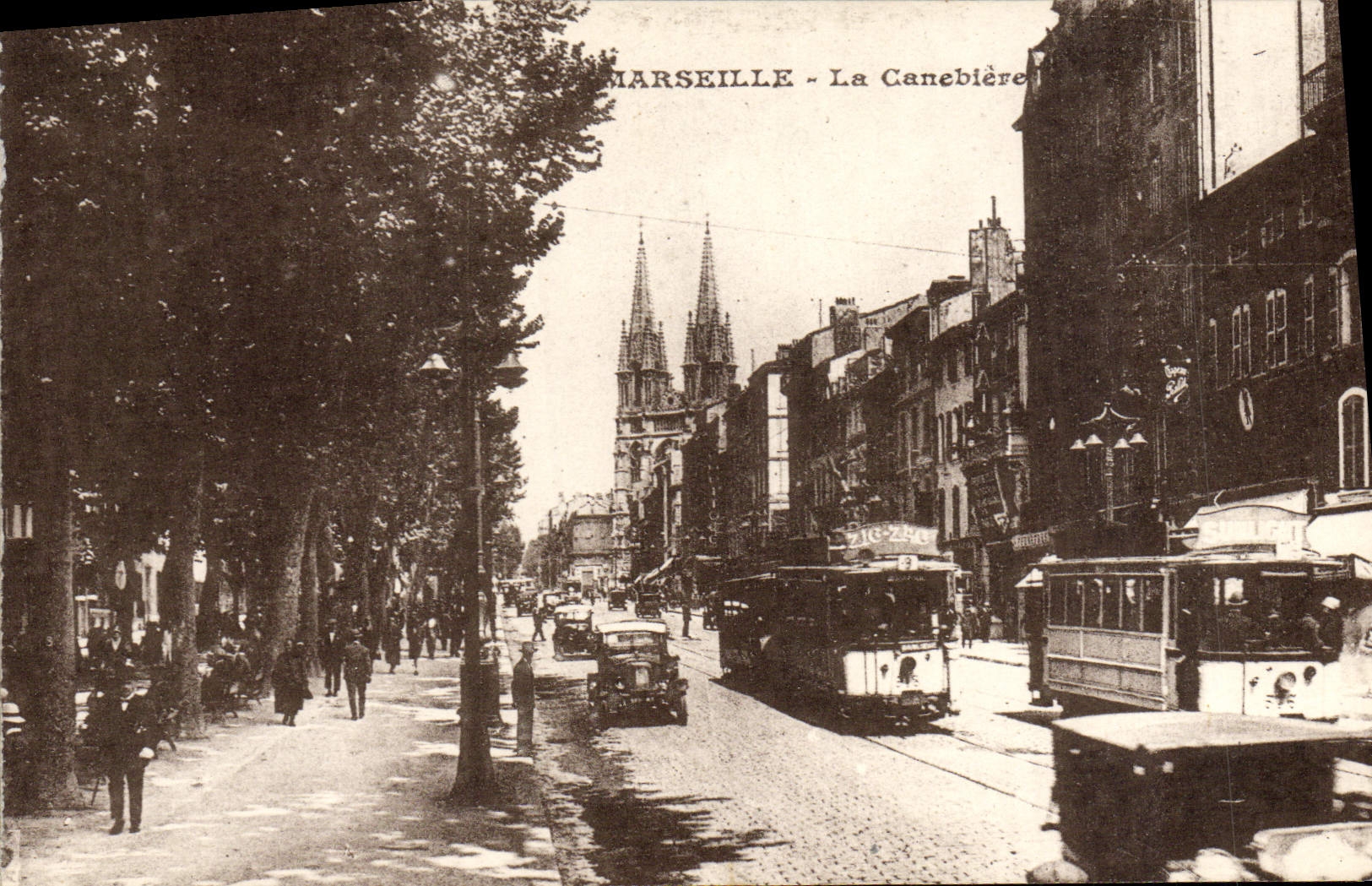 CPA Marseille La Canebiere Tramway