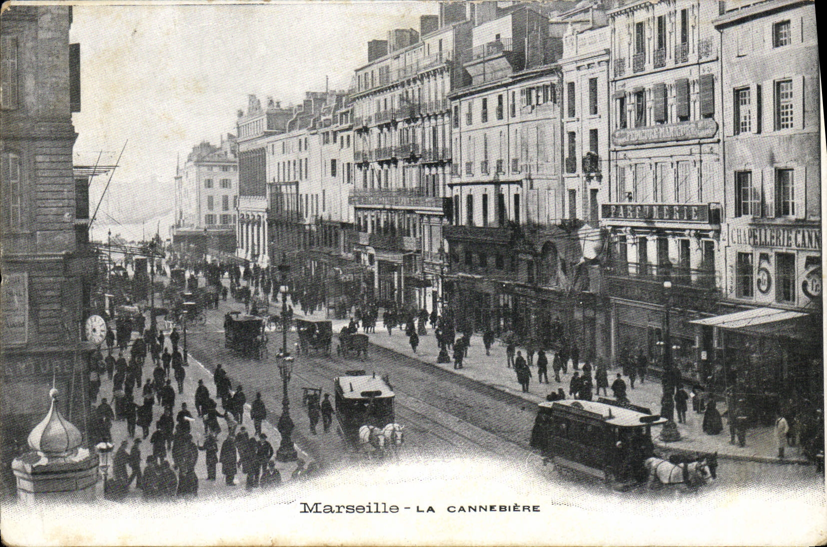 CPA Marseille La Canebiere Tramway