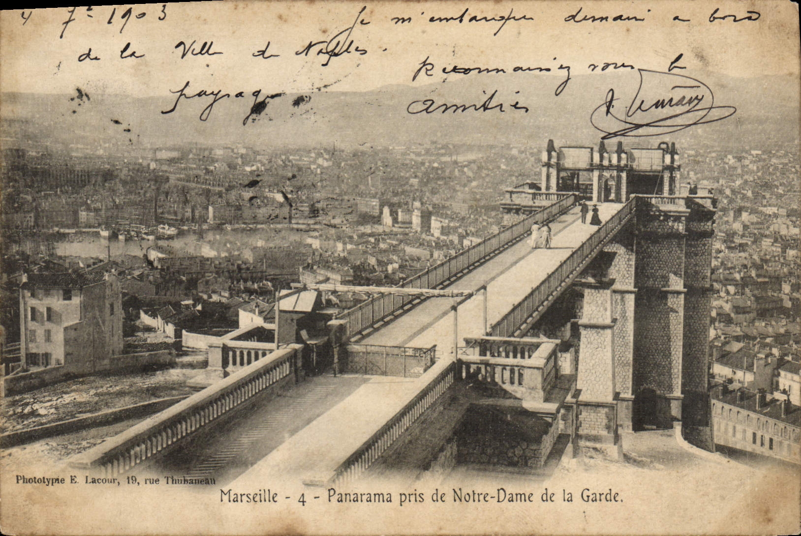 CPA Marseille Panarama Pris De Notre Dame De La Garde