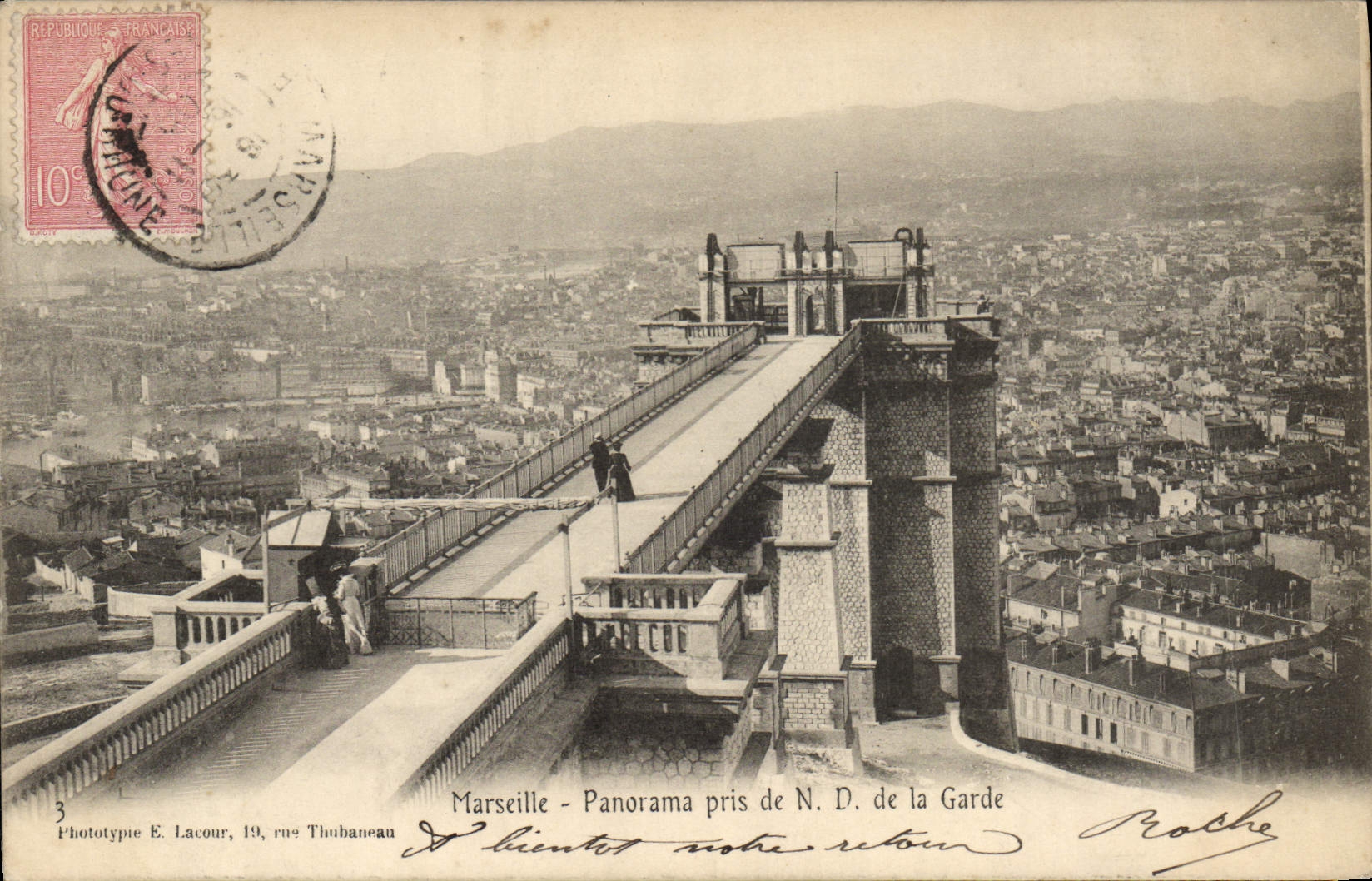 CPA Marseille Panorama Pris De La Garde