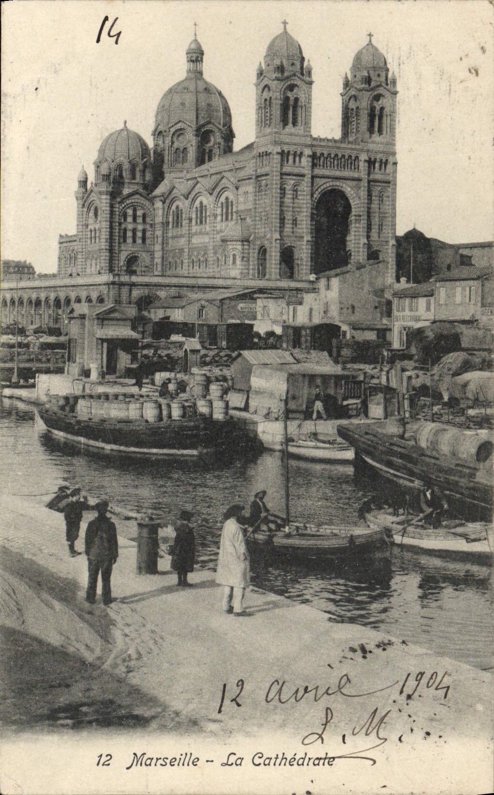 CPA Marseille La Cathedrale Bateaux