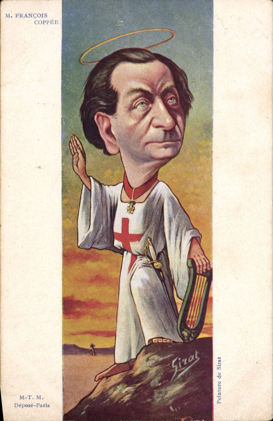 CPA M Francois Copee Croise Croisade