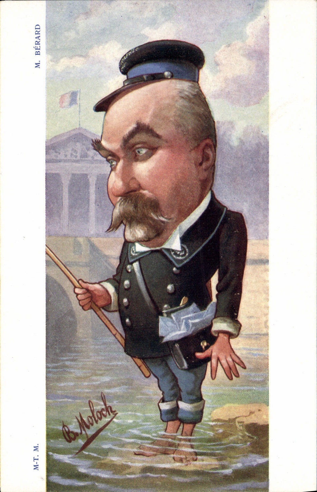 VINTAGE POSTCARD Mr. Berard Fishes Sinning