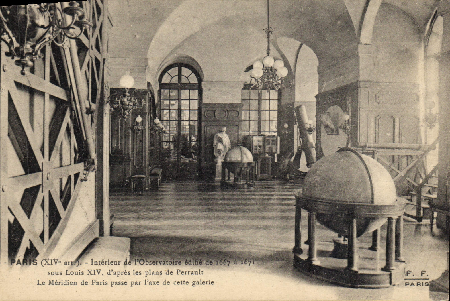 POSTAL París interior de la VENDIMIA del observatorio