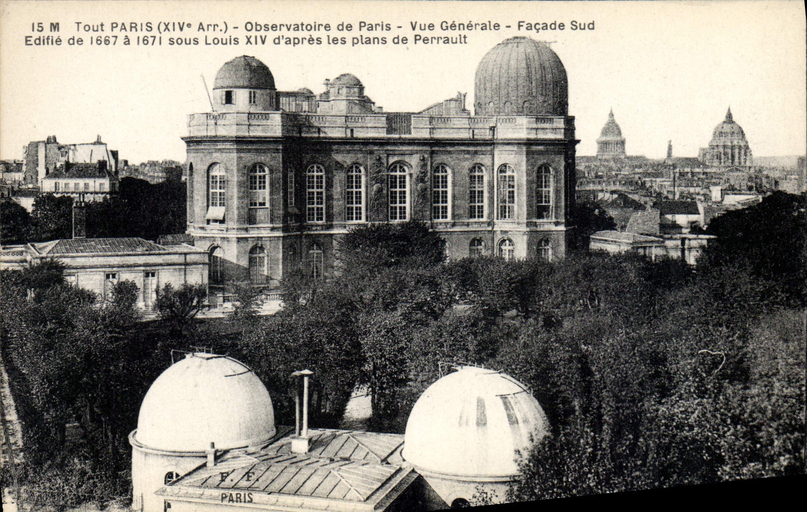VINTAGE POSTCARD Paris Observatory of Paris View